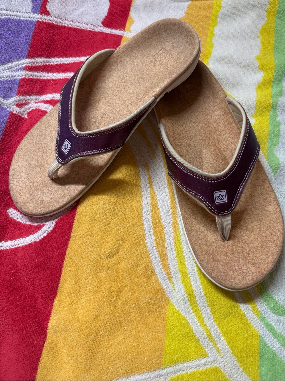 Spenco Women's Yumi
Metallic Rose Purple Flip Flop Sandals - Picture 3 of 6